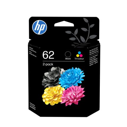 HP 62 2-pack Black/Tri-color Original Ink Cartridges